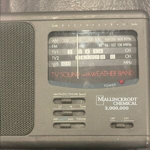 Portable Radio with Weather Band - Gray